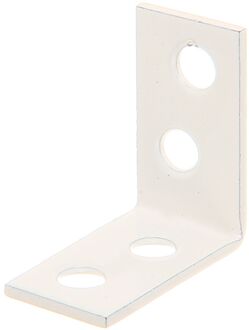 Hoekanker - Wit Geplastificeerd Staal - 60x60x16mm