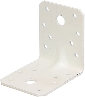 Hoekanker - Wit Geplastificeerd Staal - Extra Sterk - 70x70x55mm