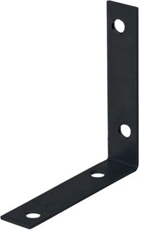 Hoekanker - Zwart Geplastificeerd Verzinkt Staal - 75x75x16mm