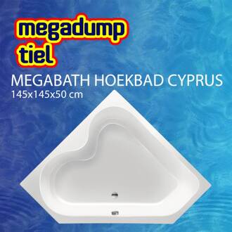 Hoekbad Beterbad Xenz Cyprus 145x145 cm Wit