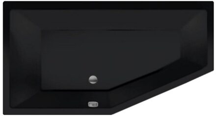 Hoekbad Society 160 160X90X50 cm Rechts/Links Ebony Mat Zwart - Rechts