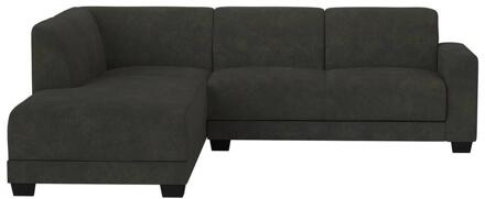 Hoekbank Aberdeen Links - Preston - Antraciet - Stof - Grijs - 219x261x84 Cm