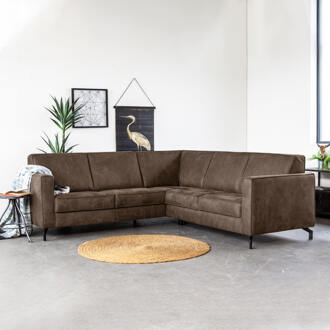 Hoekbank 'Amber' kleur Bruin