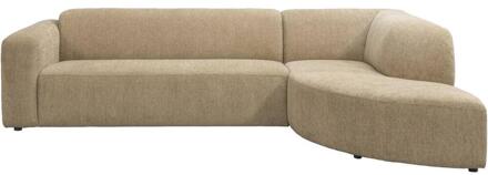 Hoekbank Astoria Rechts - Venro - Stof - Beige - 189x283x72 Cm
