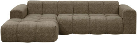 Hoekbank Beau Links - Raven - Stof - Bruin - 163x290x69.5 Cm