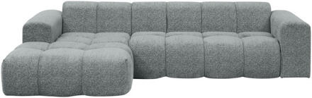 Hoekbank Beau Links - Raven - Stof - Grijs - 163x290x69.5 Cm