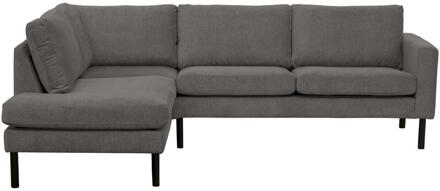 Hoekbank Collin Links - Antraciet - Stof - Grijs - 195x247x81 Cm
