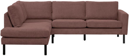 Hoekbank Collin Links - Terra - Stof - Rood - 195x247x81 Cm