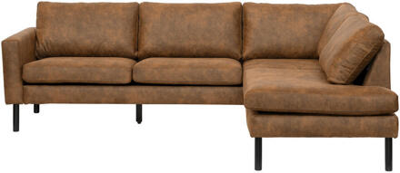 Hoekbank Collin Rechts - Cognac - Stof - Bruin - 195x247x81 Cm