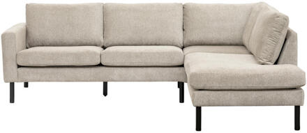 Hoekbank Collin Rechts - Stof - Crème - 195x247x81 Cm