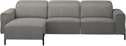 Hoekbank Dave Links - Elektrisch Verstelbaar - Pure - Stof - Grijs - 172x275x79 Cm