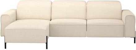 Hoekbank Dave Links - Elektrisch Verstelbaar - Stof - Crème - 172x275x79 Cm