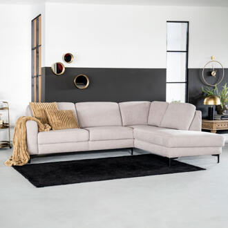 Hoekbank 'Felice' rechts, kleur khaki