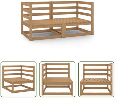 Hoekbank Grenenhout - 70 x 70 x 67 cm - modulair ontwerp Bruin