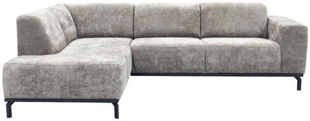 Hoekbank Lola Links - Stof - Beige - 191x259x78 Cm