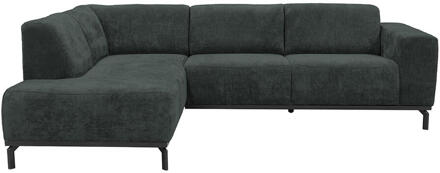 Hoekbank Lola Links - Stof - Groen - 191x259x78 Cm