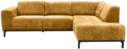 Hoekbank Lola Rechts - Oker - Stof - Geel - 191x259x78 Cm