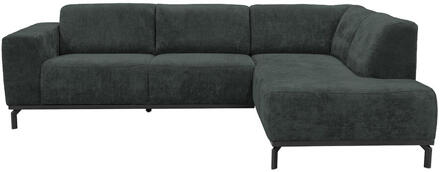 Hoekbank Lola Rechts - Stof - Groen - 191x259x78 Cm