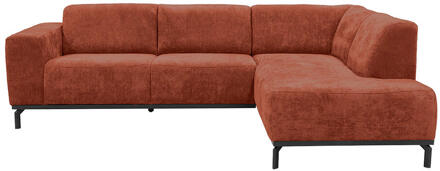 Hoekbank Lola Rechts - Terracotta - Stof - Bruin#Rood - 191x259x78 Cm