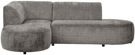 Hoekbank Luna Links - Cremona - Stof - Taupe - 170x260x80 Cm