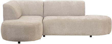 Hoekbank Luna Links - Rebel - Stof - Beige - 170x260x80 Cm