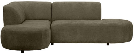 Hoekbank Luna Links - Rebel - Stof - Groen - 170x260x80 Cm
