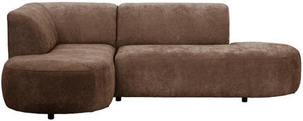 Hoekbank Luna Links - Rebel - Terra - Stof - Bruin - 170x260x80 Cm