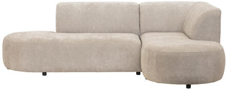 Hoekbank Luna Rechts - Rebel - Stof - Beige - 170x260x80 Cm