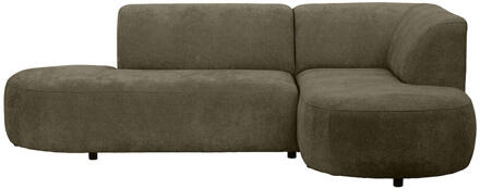 Hoekbank Luna Rechts - Rebel - Stof - Groen - 170x260x80 Cm