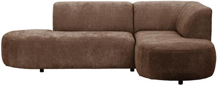 Hoekbank Luna Rechts - Rebel - Terra - Stof - Bruin - 170x260x80 Cm