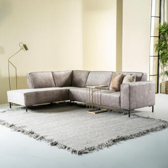 Hoekbank 'Michelle' Links, Velvet, kleur lever