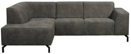 Hoekbank Noud Links - Antraciet - Stof - Grijs - 255x80x175 Cm