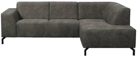 Hoekbank Noud Rechts - Antraciet - Stof - Grijs - 255x80x175 Cm
