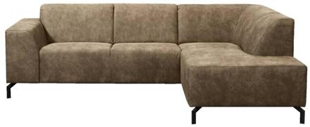 Hoekbank Noud Rechts - Stof - Taupe - 255x80x175 Cm