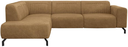 Hoekbank Otis Links - Toffee - Microleer - Bruin - 210x276x77 Cm