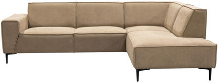Hoekbank Romy Rechts - Stof - Beige - 191x258x80 Cm