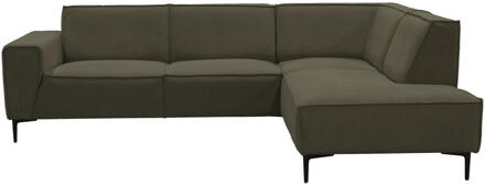 Hoekbank Romy Rechts - Stof - Groen - 191x258x80 Cm