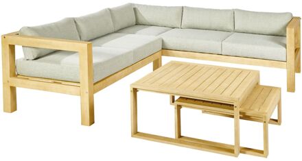 Hoekbank Sorrento - Teak - 5 Personen