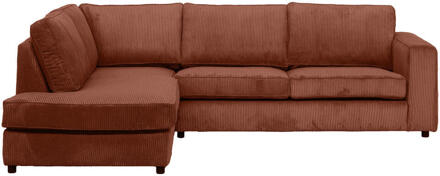 Hoekbank Stuttgart Links - Terra - Stof - Bruin - 94x170x80 Cm