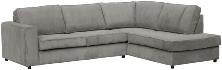 Hoekbank Stuttgart Rechts - Stof - Grijs - 205x265x80 Cm