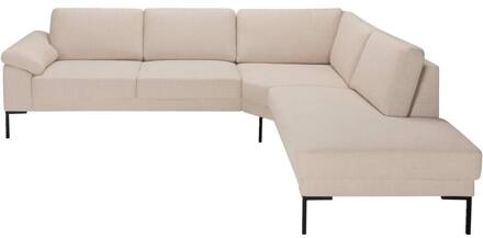 Hoekbank Tom Rechts - Basel - Stof - Beige - 237x279x84 Cm