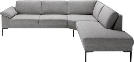 Hoekbank Tom Rechts - Monza - Stof - Grijs - 237x279x84 Cm