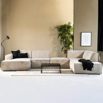 Hoekbank 'Tori' Rechts, 404cm, kleur Beige