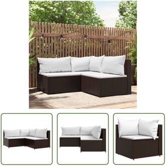 Hoekbank - Trendy - Loungeset - 63x63x57.5 cm - Bruin