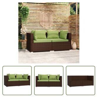 Hoekbank Tuinmeubelen - 140 x 70 x 60.5 cm - Bruin PE-Rattan