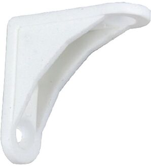 Hoekbeugel Plat - Wit Plastic - 40x40x16 Mm - 20 Stuks