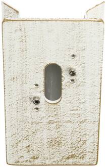 Hoekbevestiging voor buitenwandlampen, wit-goud wit / opaal