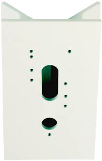 Hoekbevestiging voor buitenwandlampen, wit wit / opaal