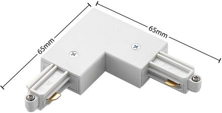 hoekconnector Linaro, wit, 1-fase systeem