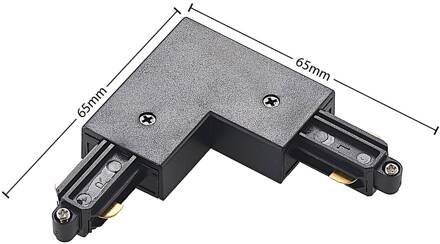 hoekconnector Linaro, zwart, 1-fase systeem
